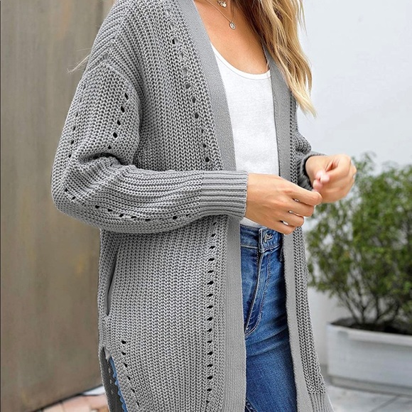 NWT Comfy Cardigan Cable Knit 100% Cotton - Picture 3 of 5